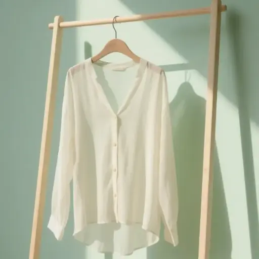 前開扣寬鬆雪紡衫